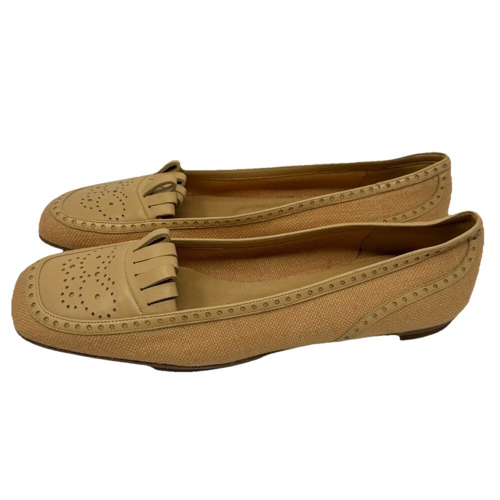 Bottega Veneta Braided Intrecciato Leather Loafer Shoes Beige Size 36.5 6